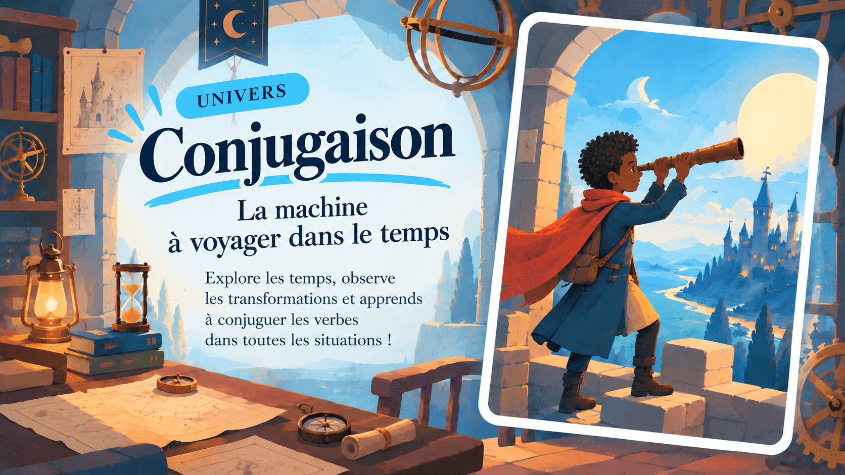 Le monde de la conjugaison : la machine à voyager dans le temps